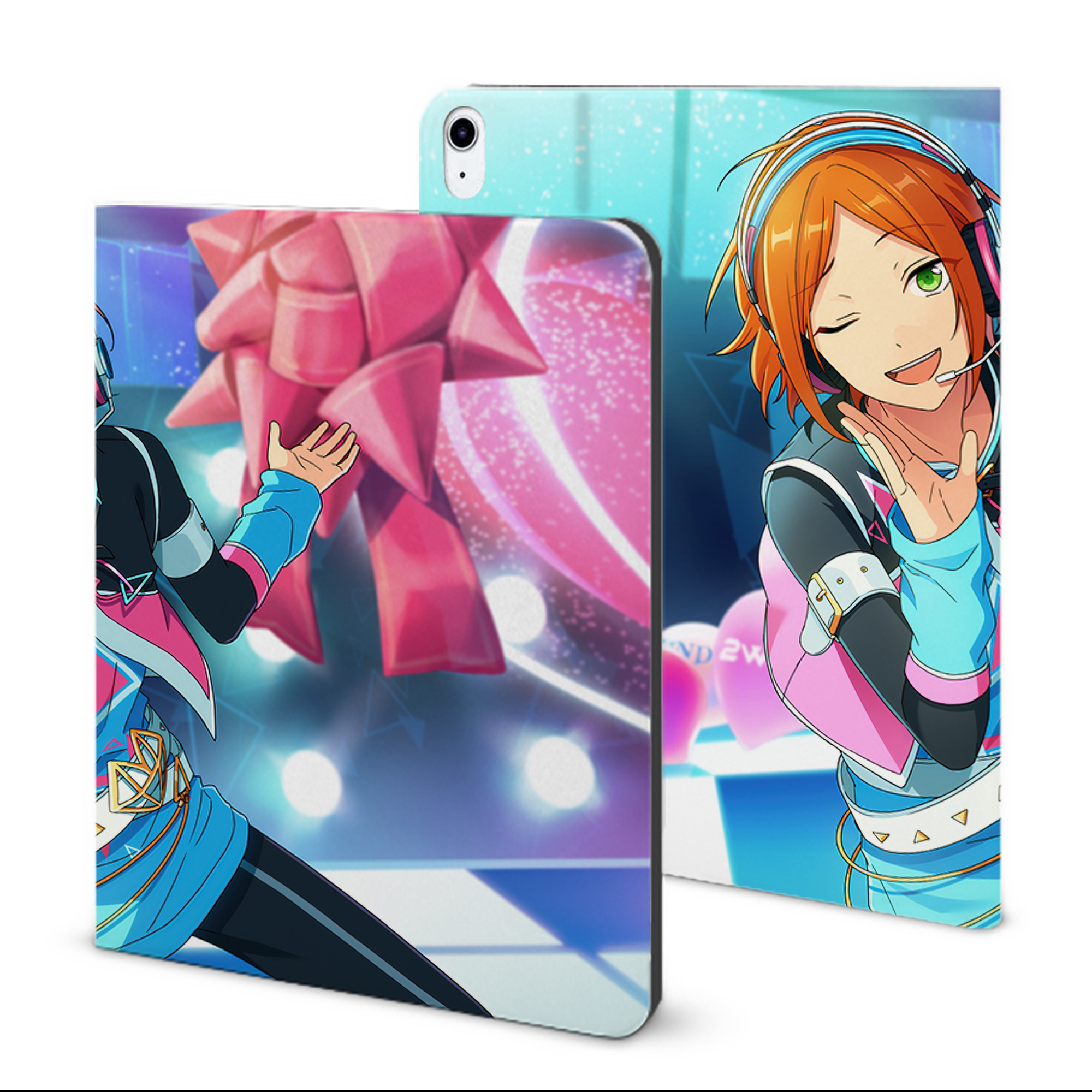 （画像用） あんさんぶるスターズ! Ensemble Stars IPad ケース ブック型 PUレザー TPU 耐衝撃 軽量 薄型 ペン収納なし 全面保護 IPad 各モデル対応